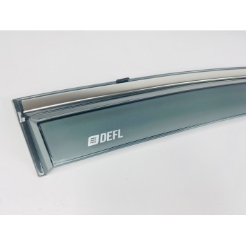 Дефлекторы окон Volkswagen Sharan 2010+ 5D с нерж. хром полоской-5